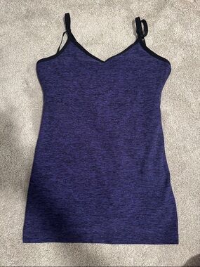 Beyond Yoga Heathered Purple Adjustable-Strap Camisole